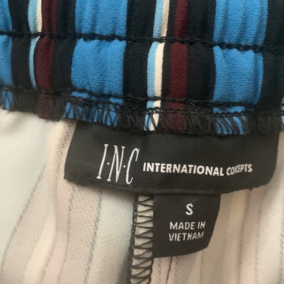 INC Blue Striped Pants | Size S - Picture 3 of 3